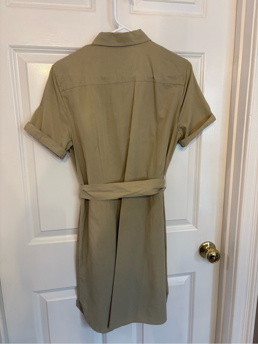 J. Crew Olive-Tone Button Front Shirt Dress